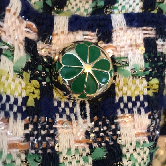 Kate Spade Juniper Pop Tweed Topper Jacket Blazer Size 10 - Picture 6 of 16